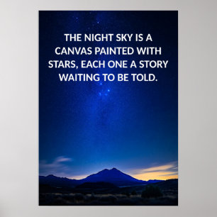 Poster Citation de la photographie du ciel nocturne