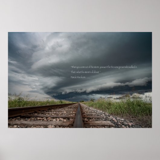 Poster Citation de la tempête Haruki Murakami (Devant)