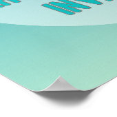 Poster Citation de la typographie Turquoise et turquoise (Coin)