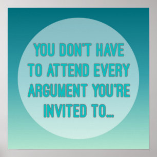 Poster Citation de la typographie Turquoise et turquoise