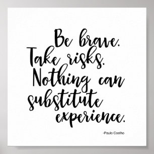Poster Citation de l'affiche Paulo Coelho - expérience