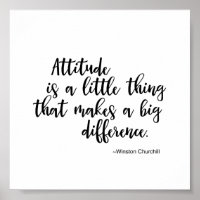 Citation de l'affiche Winston Churchill - Attitude