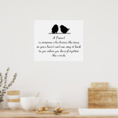 Poster Citation de l'ami Chanson dans votre coeur et les  (Cuisine)