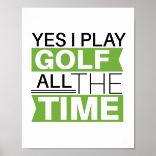 Poster citation de l'amoureux du golf motivant