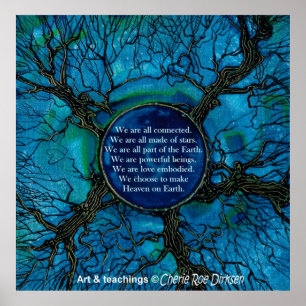Poster Citation de l'arbre de vie interconnecté