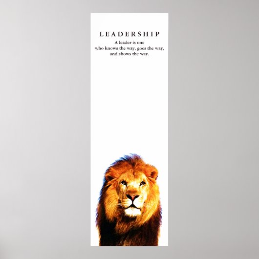 Poster Citation de leadership motivationnel Lion (Devant)