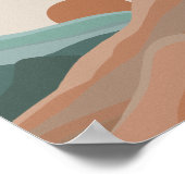 Poster Citation de l'écriture Paysage Neutre Boho Mur Art (Coin)