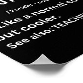 Poster Citation de l'entraîneur de billard Cool drôle (Coin)