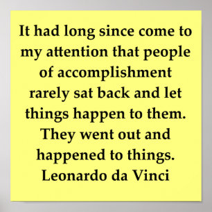 Poster citation de Léonard de Vinci