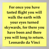 Poster citation de leonardo da vinci (Devant)