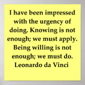 Poster citation de leonardo da vinci (Devant)