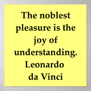 Poster citation de leonardo da vinci