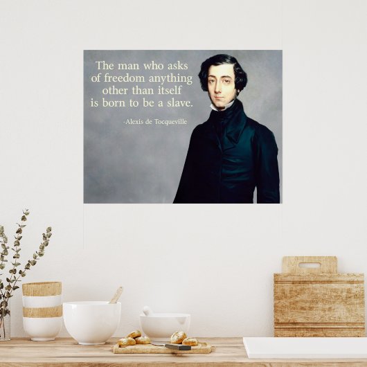 Poster Citation de liberté de Tocqueville (Cuisine)