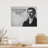 Poster Citation de libre-échange Bastiat (Cuisine)