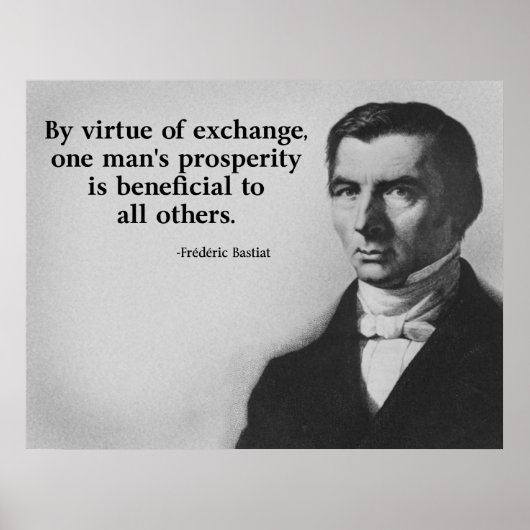 Poster Citation de libre-échange Bastiat (Devant)
