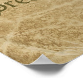 Poster Citation de licorne inspirante sur parchemin antiq (Coin)