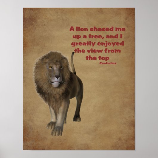 Poster Citation de Lion Confucius Inspiration (Devant)