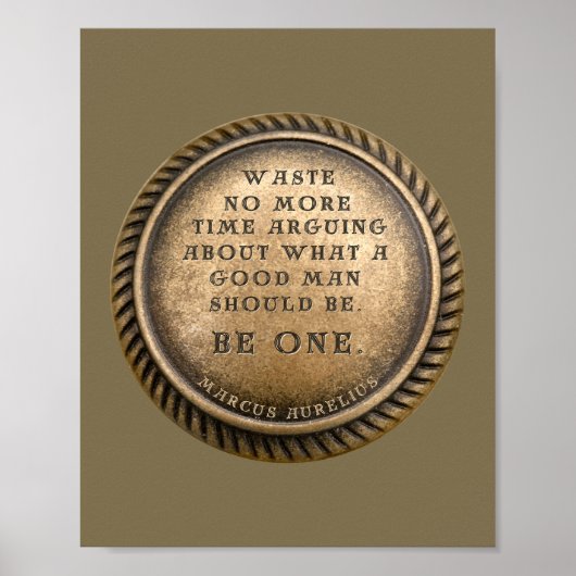 Poster Citation de Marcus Aurelius - Be Good Man (Devant)