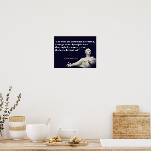 Poster Citation De Marcus Tullius Cicero (Cuisine)
