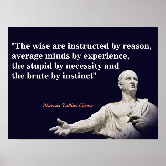 Poster Citation De Marcus Tullius Cicero (Devant)