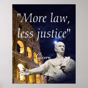 Poster Citation de Marcus Tullius Cicero sur le droit et
