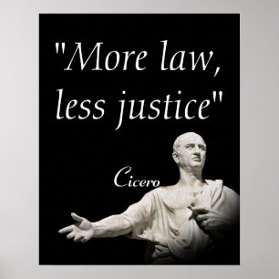 Poster Citation de Marcus Tullius Cicero sur le droit et
