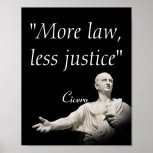 Poster Citation De Marcus Tullius Cicero Sur Le Droit Et 