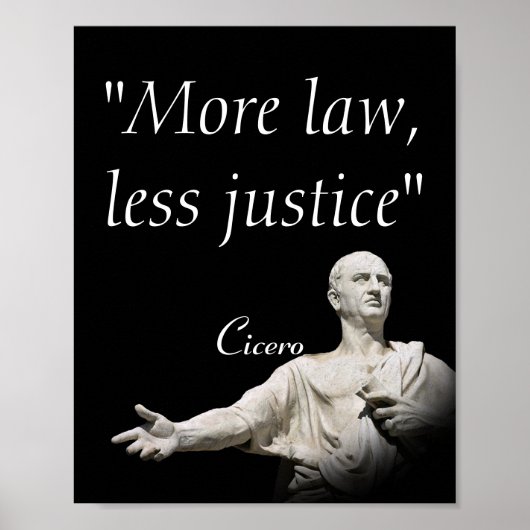 Poster Citation De Marcus Tullius Cicero Sur Le Droit Et (Devant)