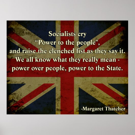 Poster Citation de Margaret Thatcher (Devant)