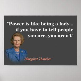 Poster Citation De Margaret Thatcher Sur L'Affiche Du Pou