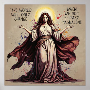 Poster Citation de Marie-Madeleine Art Vintage
