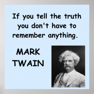 Poster Citation de Mark Twain
