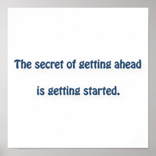 Poster Citation de Mark Twain - Le secret de l'avance est