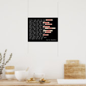 Poster Citation De Martin Niemöller (Modifiée) (Cuisine)