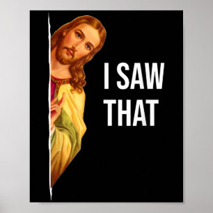 Poster Citation de mème de Jésus amusant - Mens & ; Wo