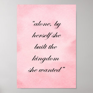 Poster Citation de motivation de femme. Reine, fort,