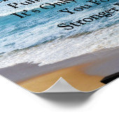 Poster Citation De Motivation De Plage : Comme Les Vagues (Coin)