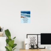 Poster Citation De Motivation De Plage : Comme Les Vagues (Bureau à domicile)