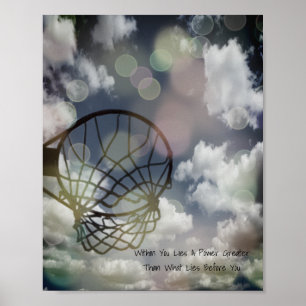 Poster Citation de motivation d'image de net-ball