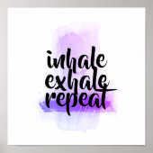 Poster citation de motivation inhale exhale répétition vi (Devant)