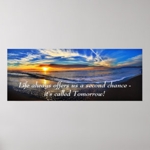 Poster Citation de motivation inspirationnelle Life Ocean