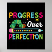Poster Citation de motivation pour étudiant Progrès plutô (Devant)