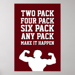 Poster Citation de motivation pour le fitness, typographi