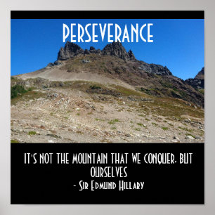 Poster Citation de motivation pour l'escalade de montagne