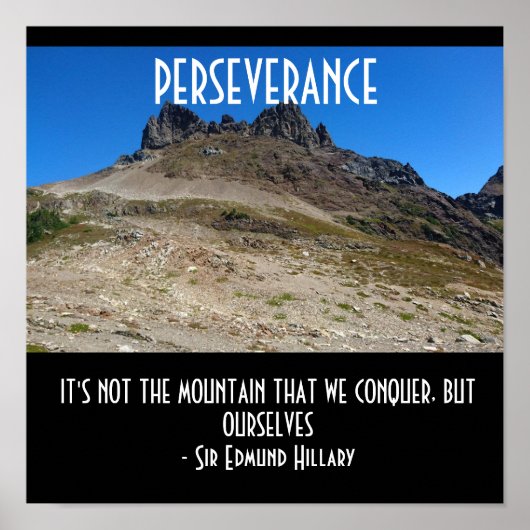 Poster Citation de motivation pour l'escalade de montagne (Devant)