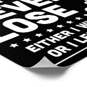 Poster Citation de motivation pour ne jamais perdre aux é (Coin)