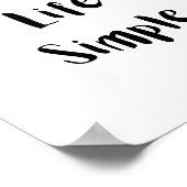 Poster Citation de motivation pour simplifier la vie (Coin)
