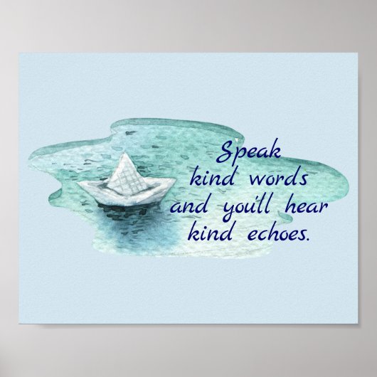 Poster Citation de mots semblables avec bateau en papier (Devant)
