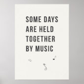 Poster Citation de musique douce. Mur de la chambre (Devant)