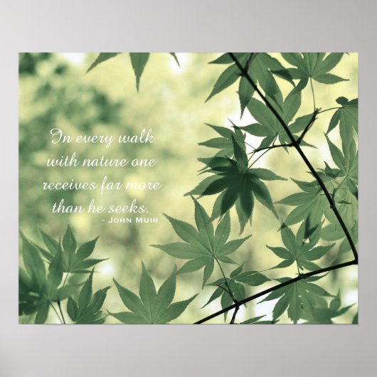 Poster Citation de nature inspirante (Devant)
